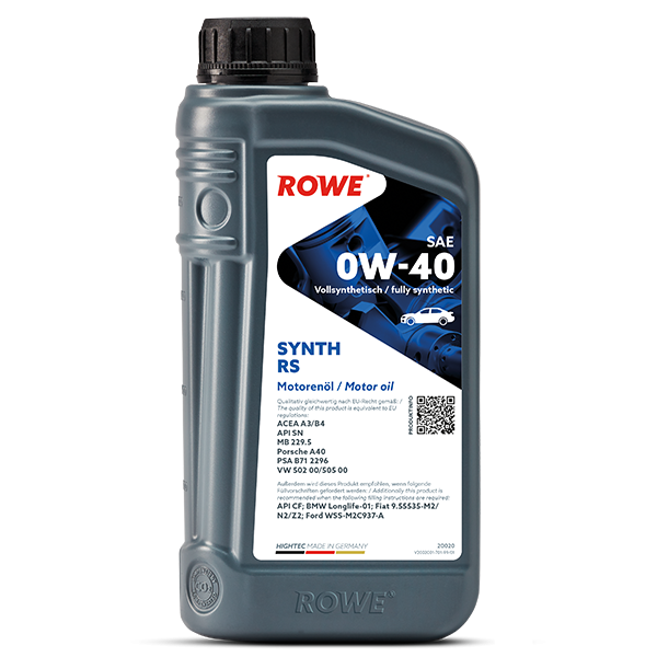 HIGHTEC SYNTH RS SAE 0W-40 Rowe_Artikelbild_diehalle3.0_dershop3.0_1Liter HIGHTEC SYNTH RS SAE 0W-40 Rowe_Artikelbild_diehalle3.0_dershop3.0_1Liter